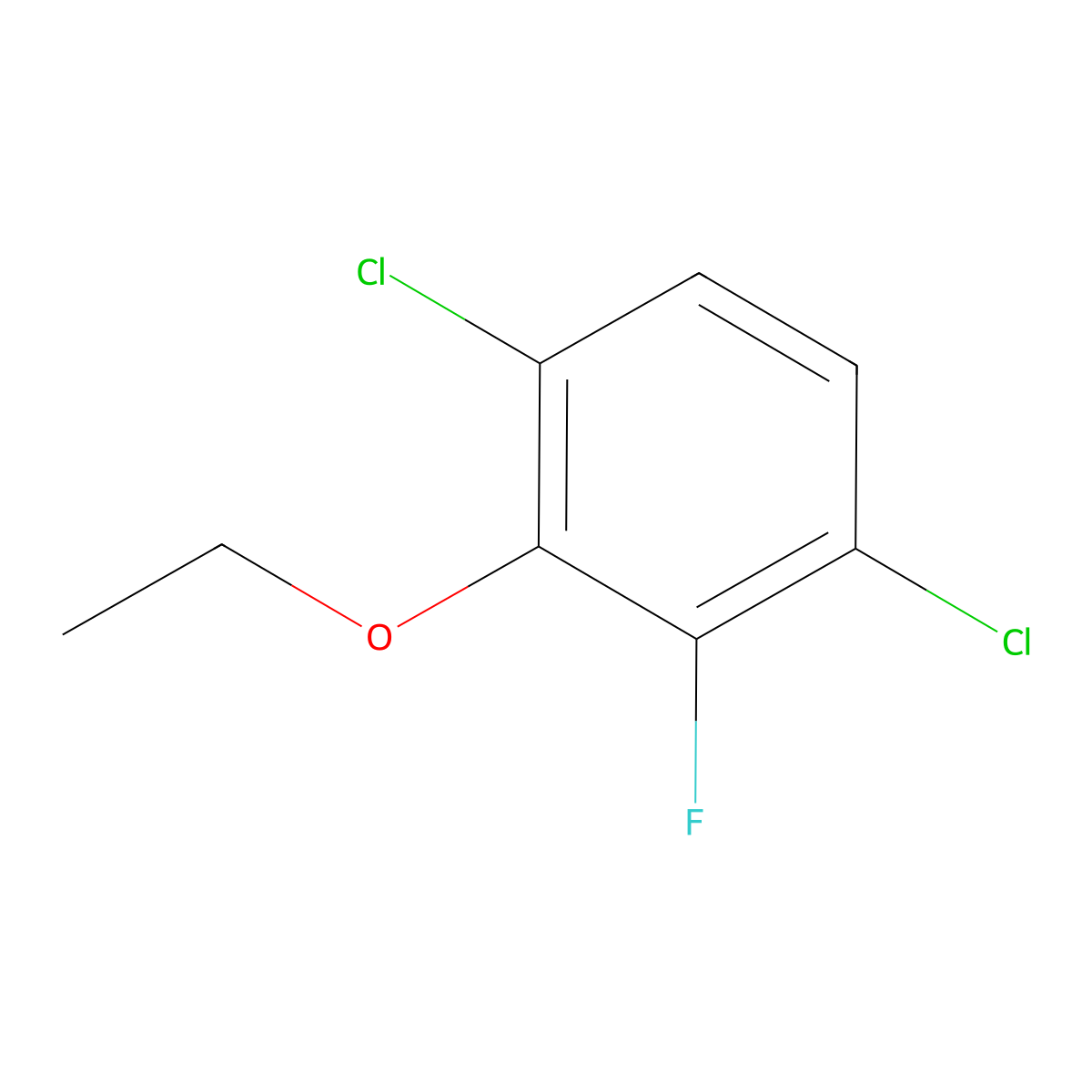 1,4-Dichloro-2-ethoxy-3-fluorobenzene molecular structure, CAS 1807038-72-7