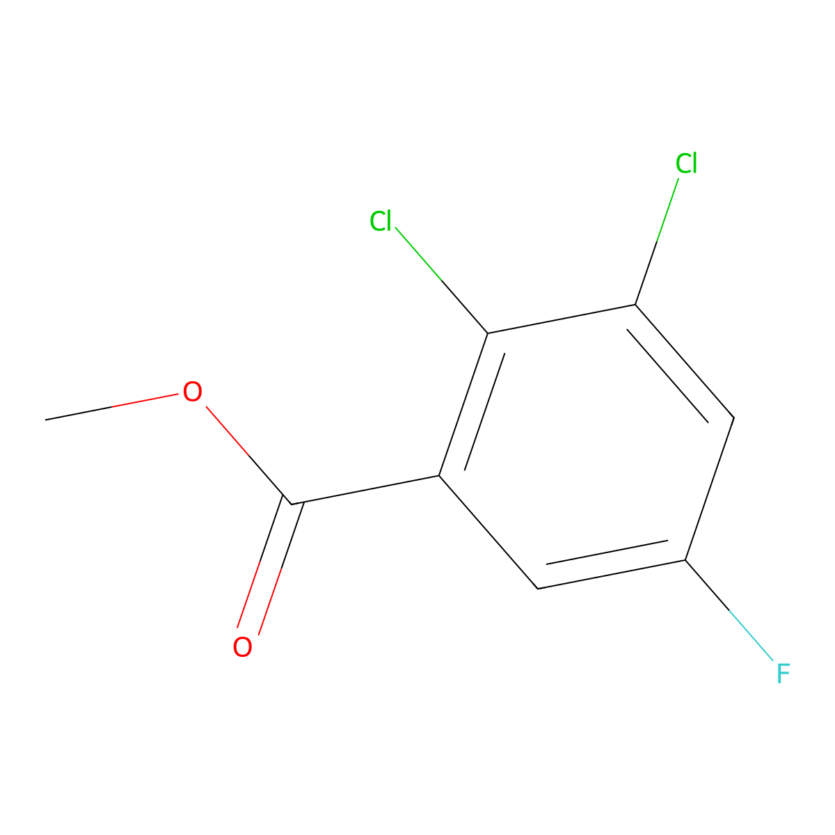 Methyl 2,3-dichloro-5-fluorobenzoate molecular structure, CAS 1807039-79-7
