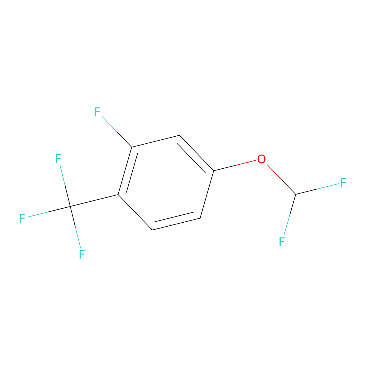 4-Difluoromethoxy-2-fluorobenzotrifluoride molecular structure, CAS 1807040-61-4
