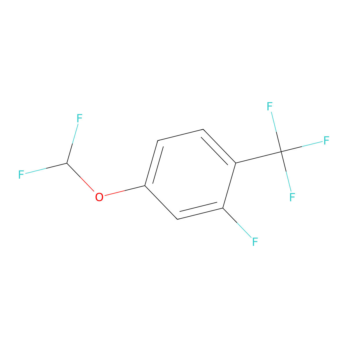 4-Difluoromethoxy-2-fluorobenzotrifluoride molecular structure, CAS 1807040-61-4
