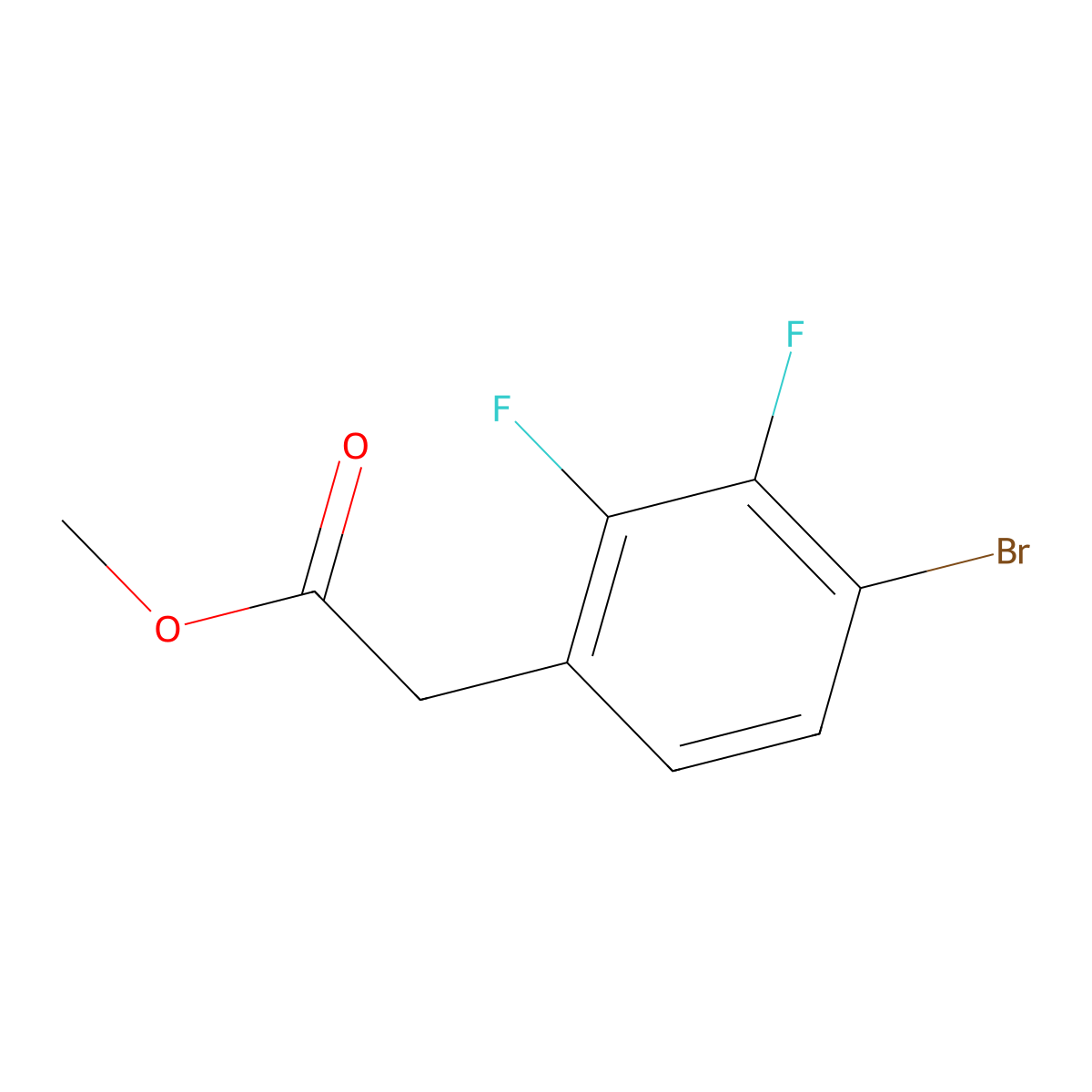 Methyl 2-(4-bromo-2,3-difluorophenyl)acetate molecular structure, CAS 1807040-78-3