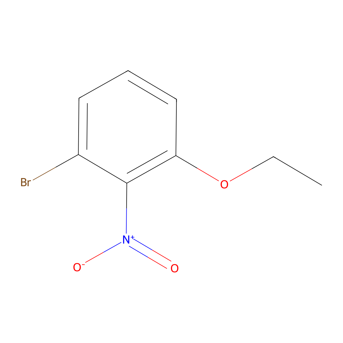 1-Bromo-3-ethoxy-2-nitrobenzene molecular structure, CAS 1807041-59-3