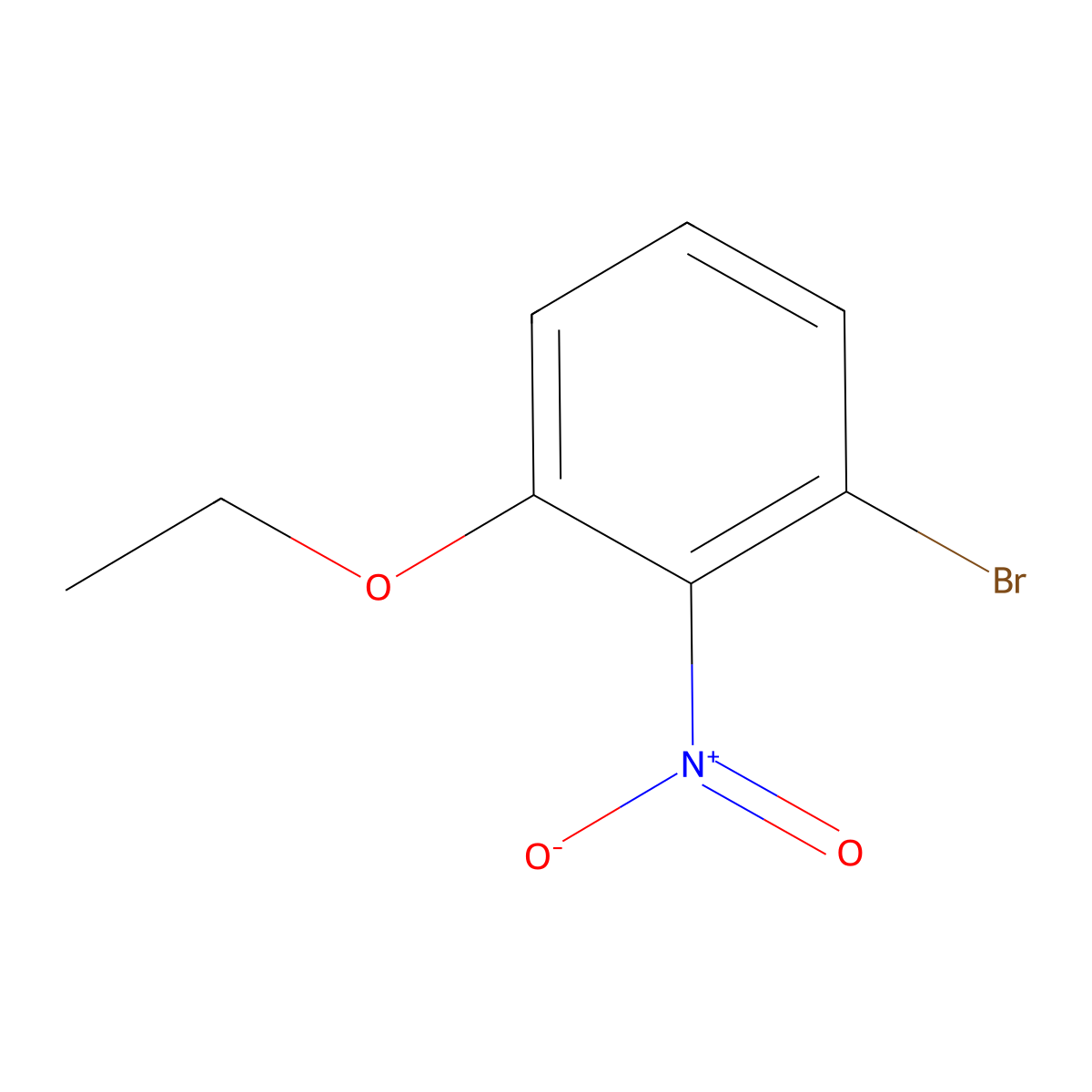 1-Bromo-3-ethoxy-2-nitrobenzene molecular structure, CAS 1807041-59-3