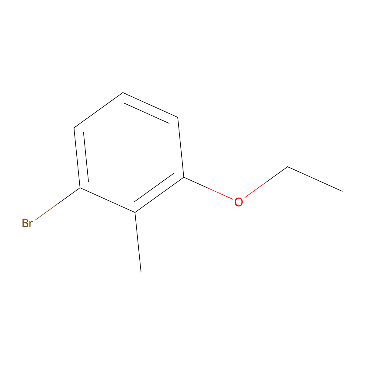 1-Bromo-3-ethoxy-2-methylbenzene molecular structure, CAS 1807041-64-0