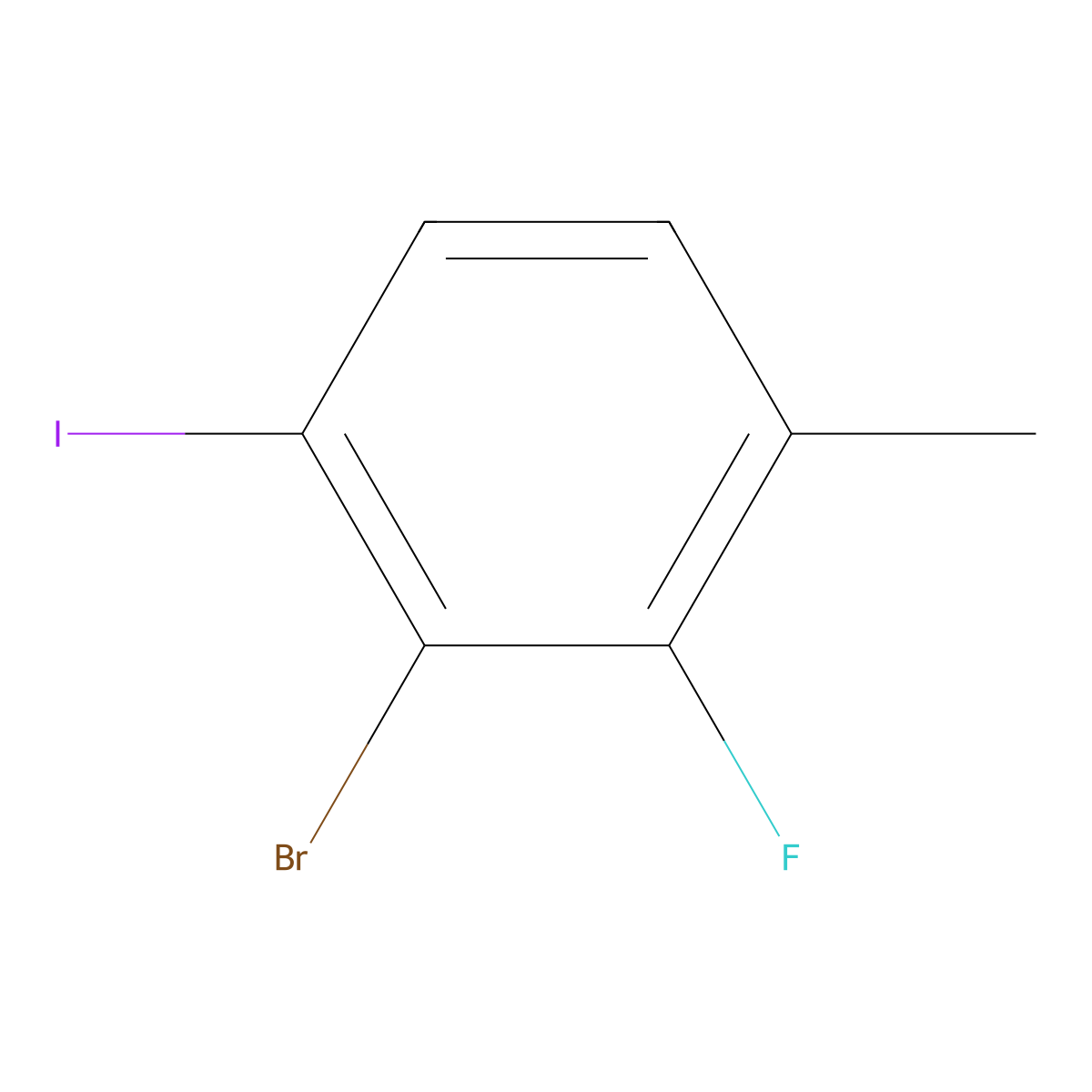 2-Bromo-3-fluoro-1-iodo-4-methylbenzene molecular structure, CAS 1807043-29-3