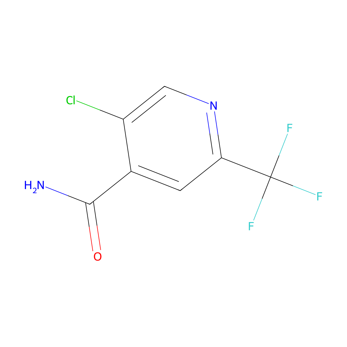 5-Chloro-2-(trifluoromethyl)isonicotinamide molecular structure, CAS 1807043-35-1