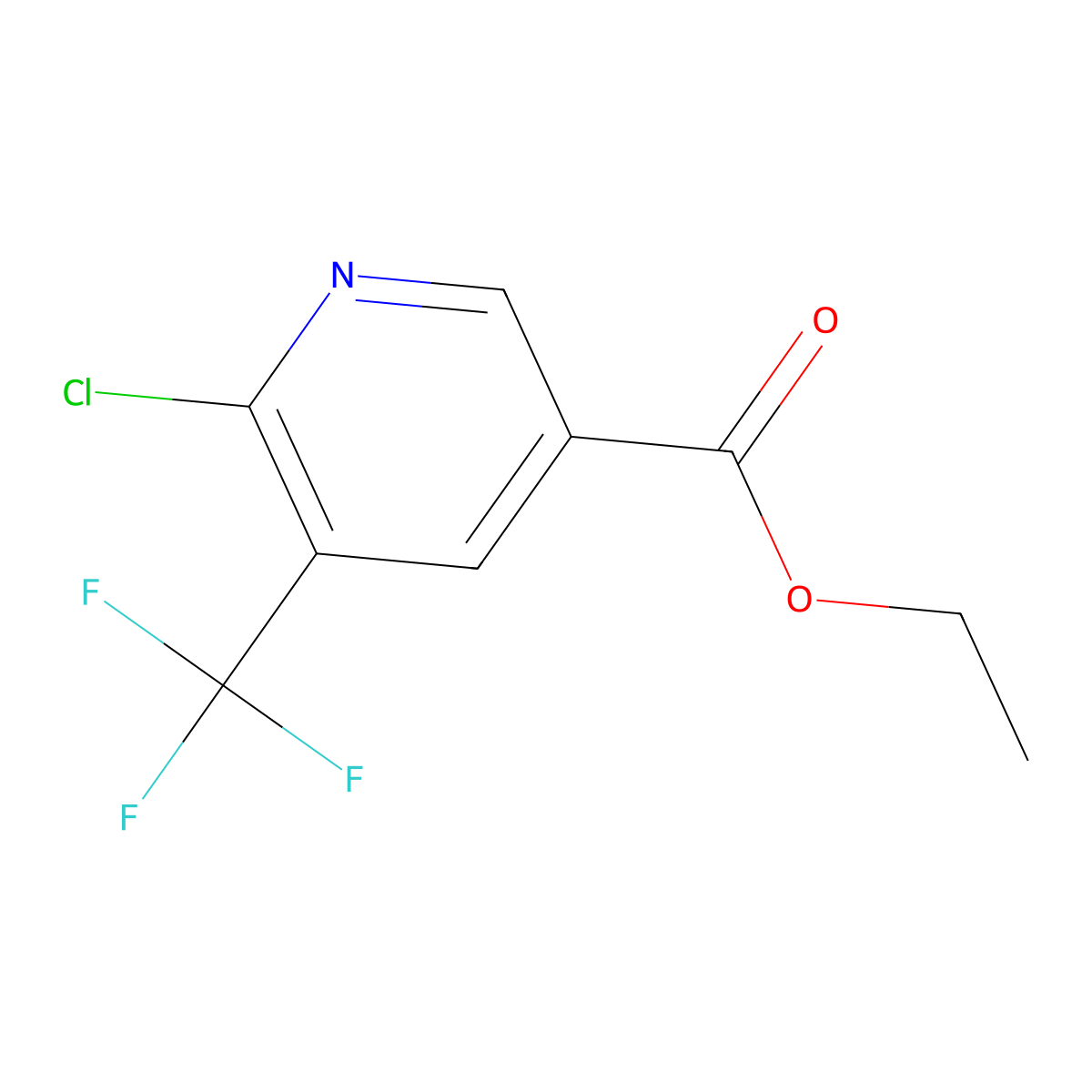Ethyl 6-chloro-5-(trifluoromethyl)nicotinate molecular structure, CAS 1807043-43-1