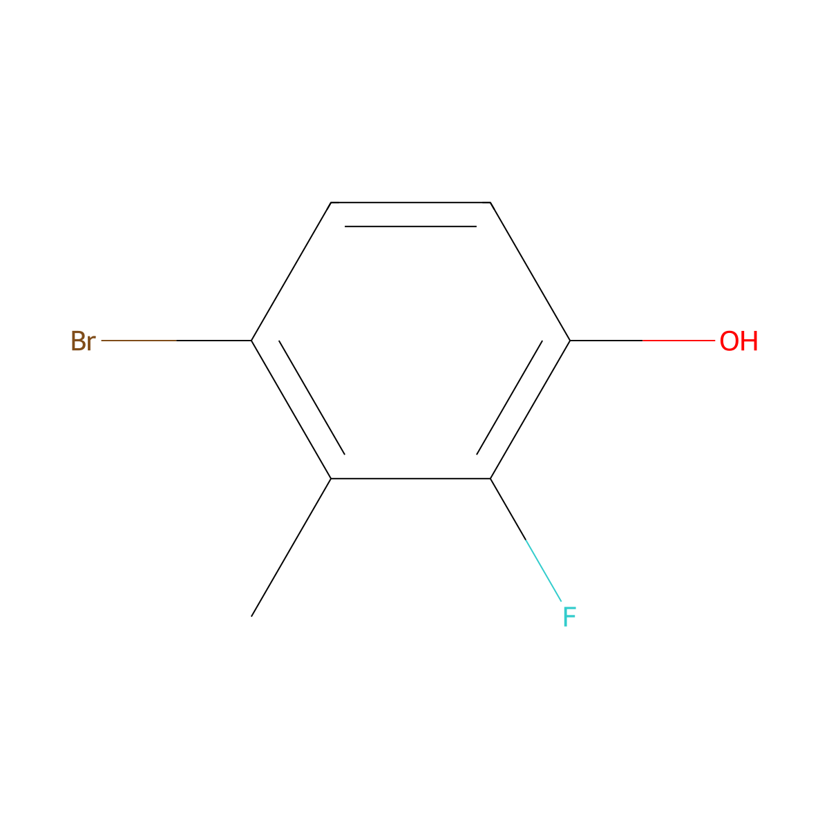 4-Bromo-2-fluoro-3-methylphenol molecular structure, CAS 1807044-19-4