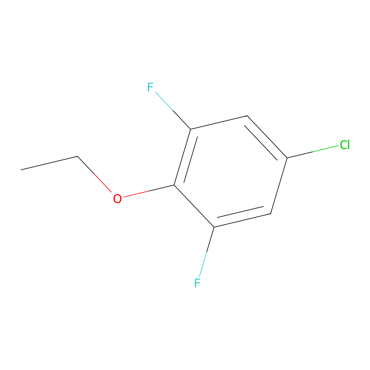 5-Chloro-2-ethoxy-1,3-difluorobenzene molecular structure, CAS 1807044-98-9