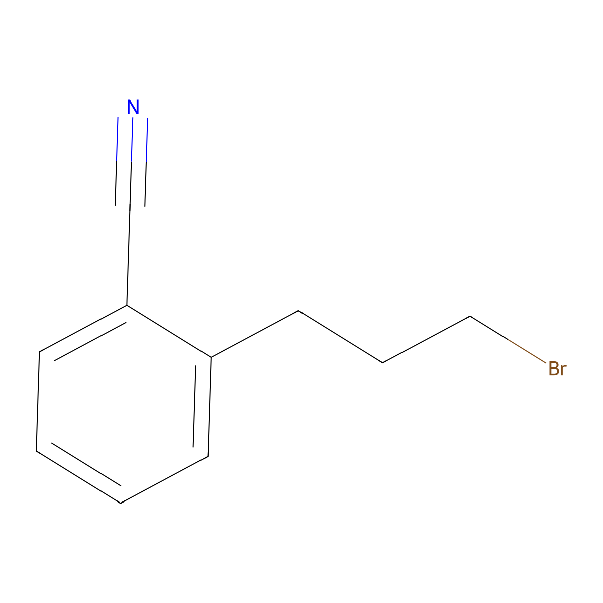2-(3-Bromopropyl)benzonitrile molecular structure, CAS 1807048-41-4