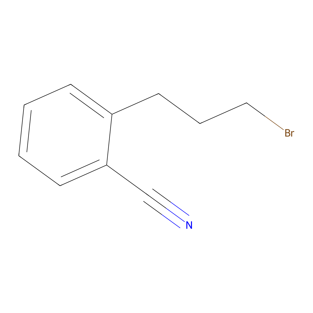2-(3-Bromopropyl)benzonitrile molecular structure, CAS 1807048-41-4