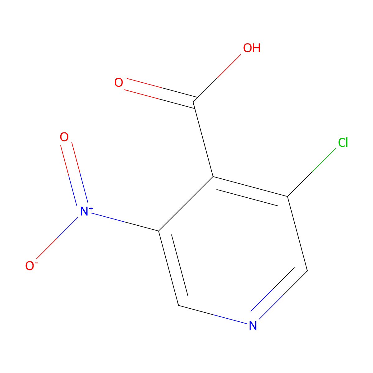 3-Chloro-5-nitroisonicotinicacid molecular structure, CAS 1807050-40-3
