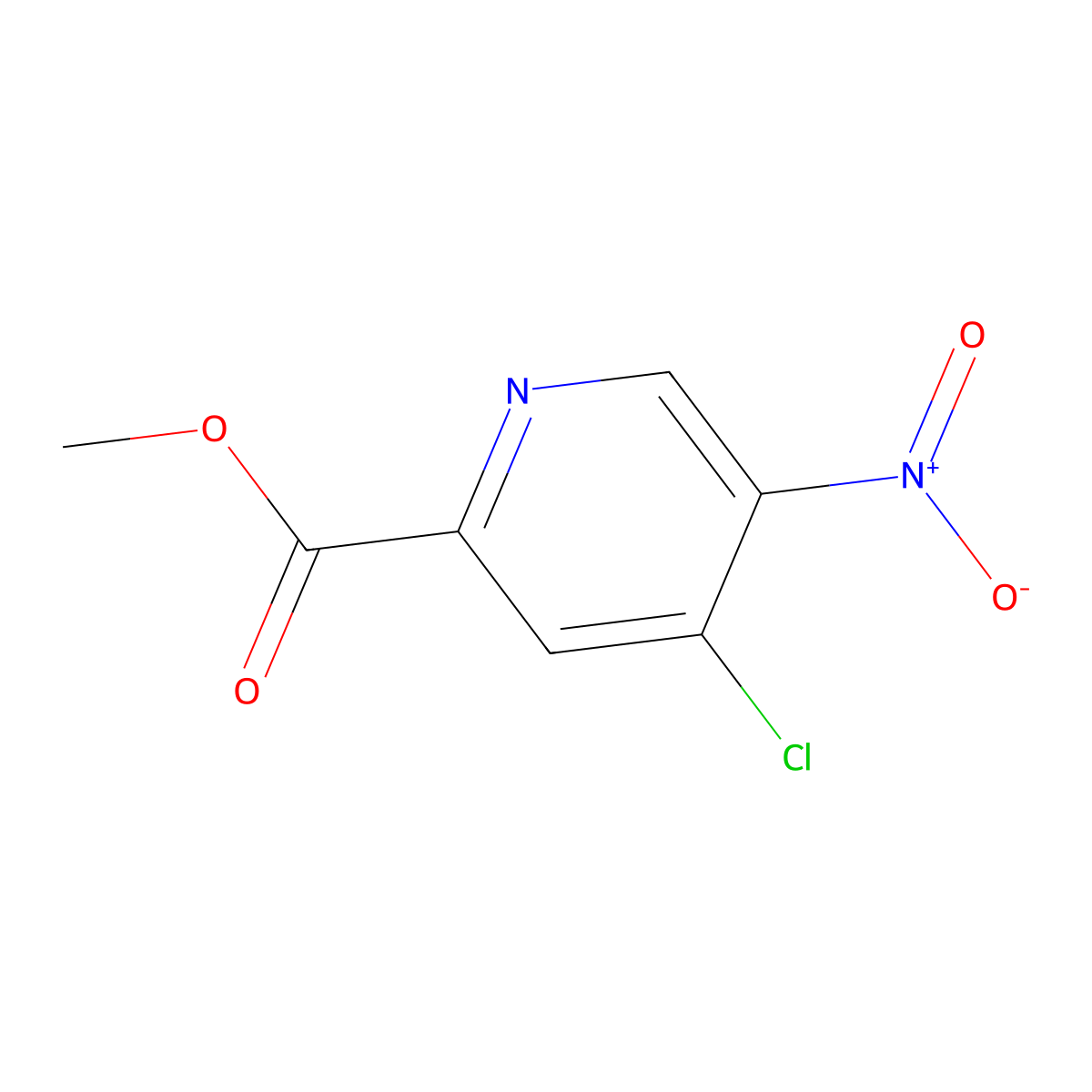 Methyl 4-chloro-5-nitropicolinate molecular structure, CAS 1807050-64-1