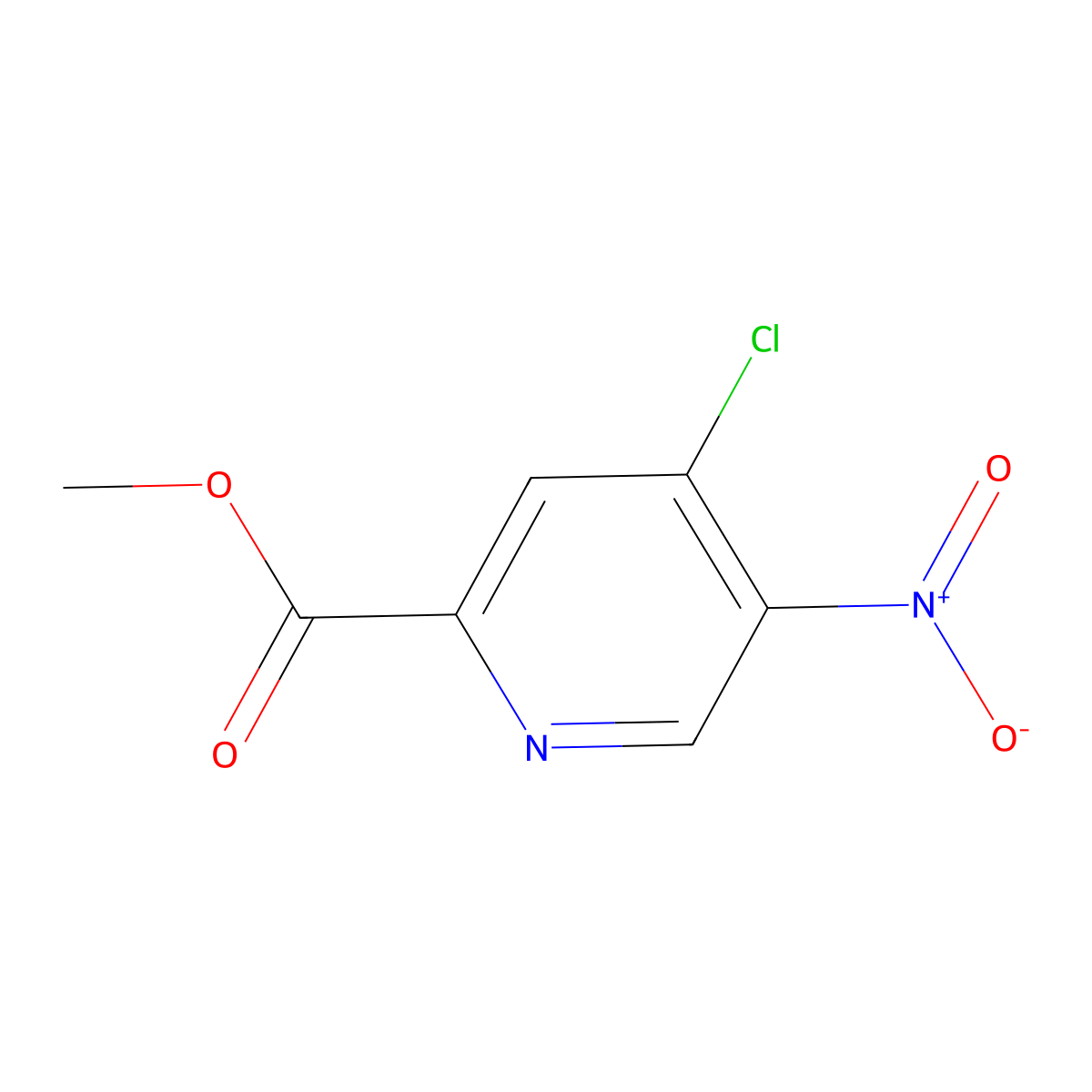 Methyl 4-chloro-5-nitropicolinate molecular structure, CAS 1807050-64-1
