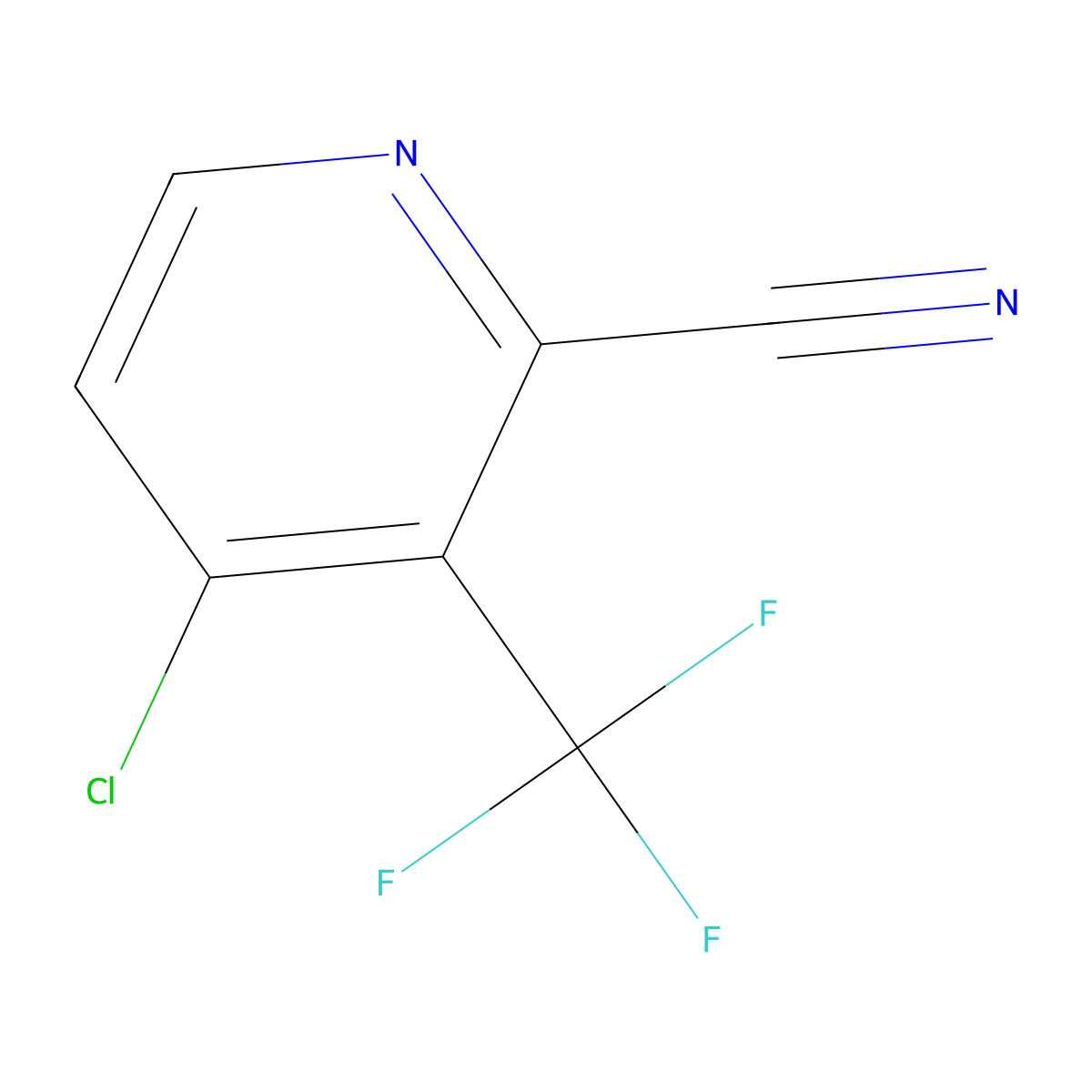 4-Chloro-3-(trifluoromethyl)picolinonitrile molecular structure, CAS 1807051-37-1