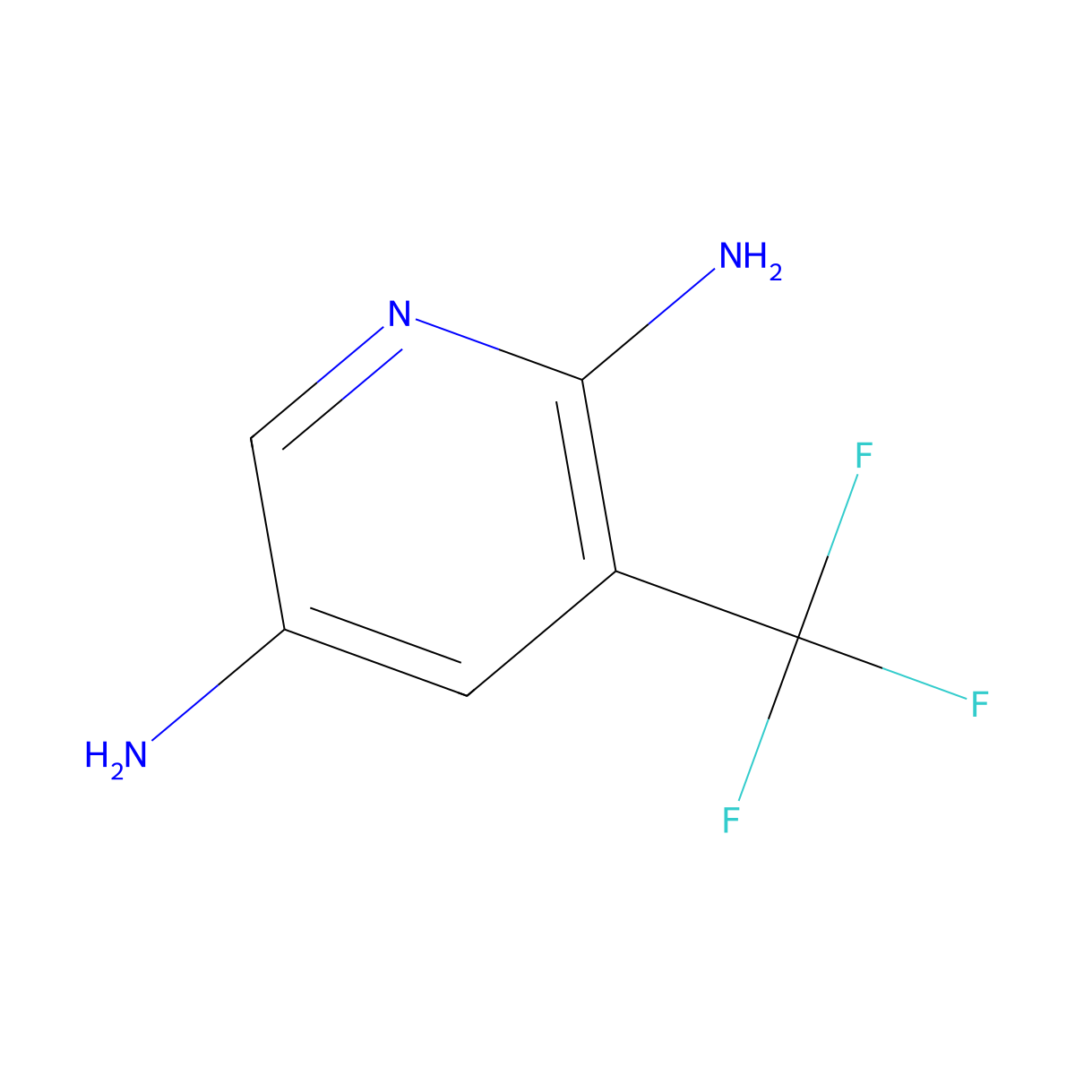 3-(Trifluoromethyl)pyridine-2,5-diamine molecular structure, CAS 1807052-78-3