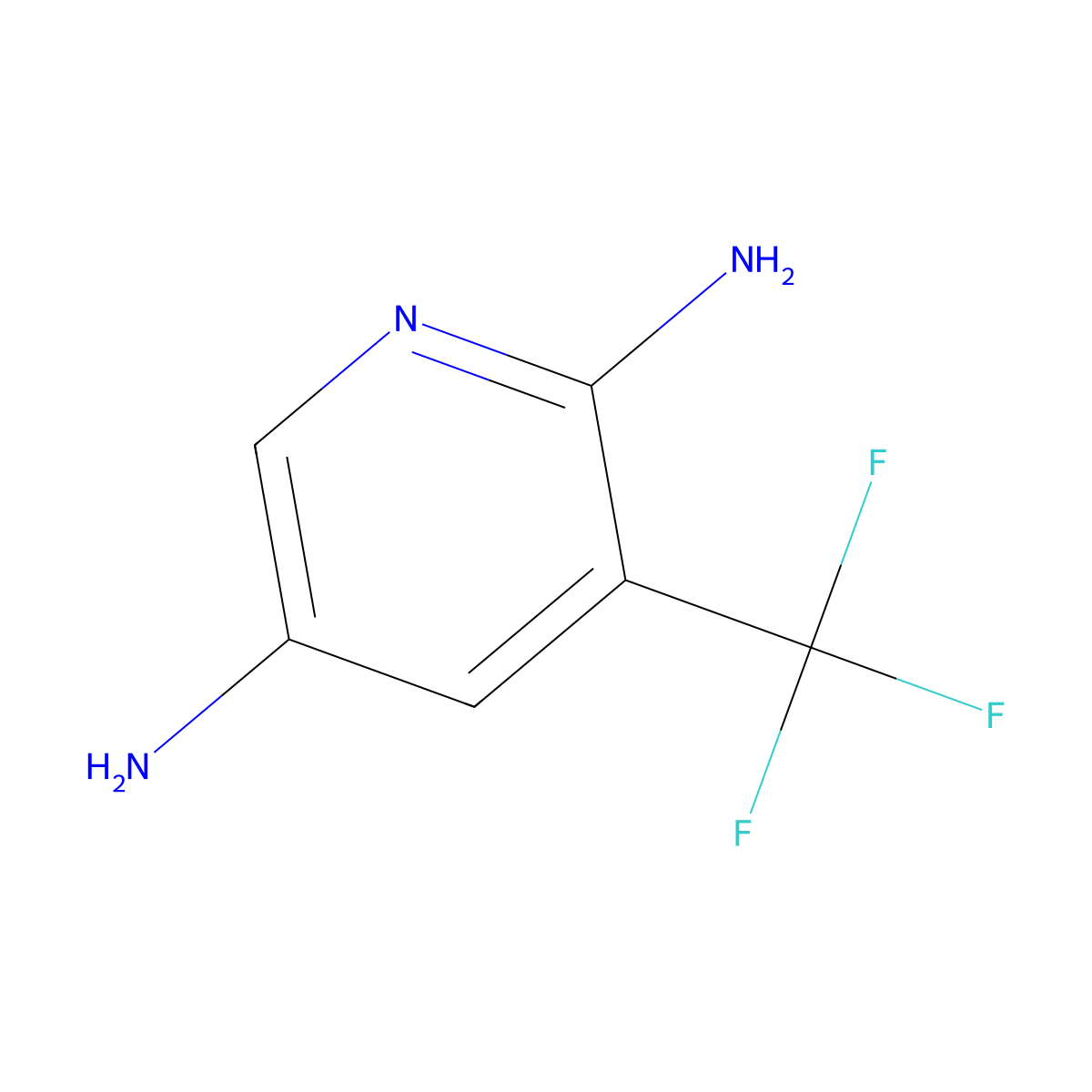 3-(Trifluoromethyl)pyridine-2,5-diamine molecular structure, CAS 1807052-78-3