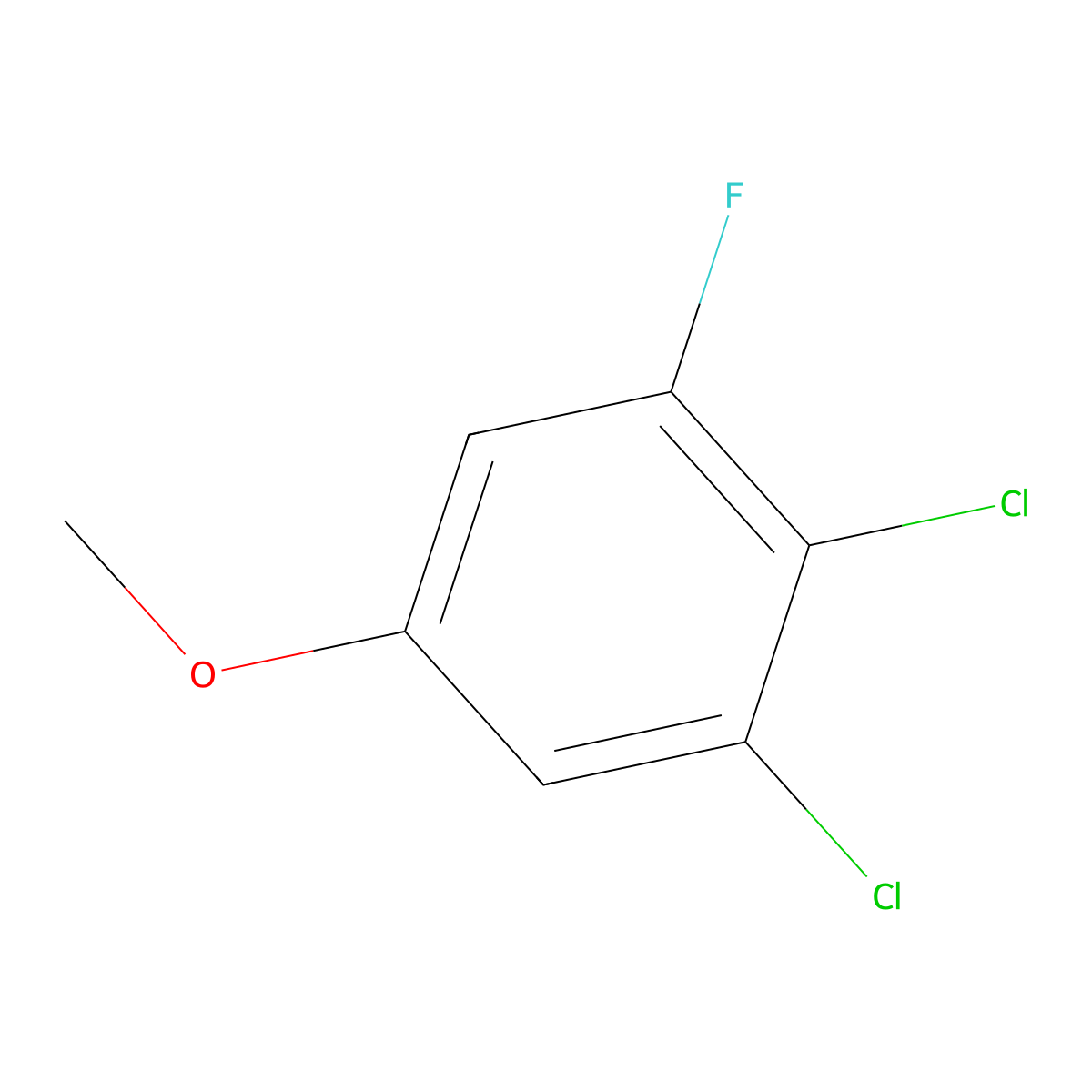 3,4-Dichloro-5-fluoroanisole molecular structure, CAS 1807052-99-8