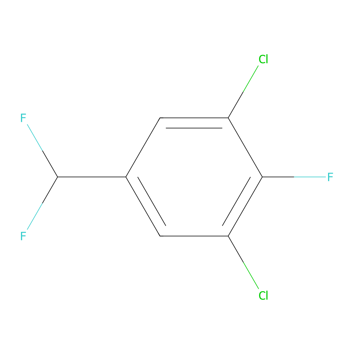 3,5-Dichloro-4-fluorobenzodifluoride molecular structure, CAS 1807053-11-7