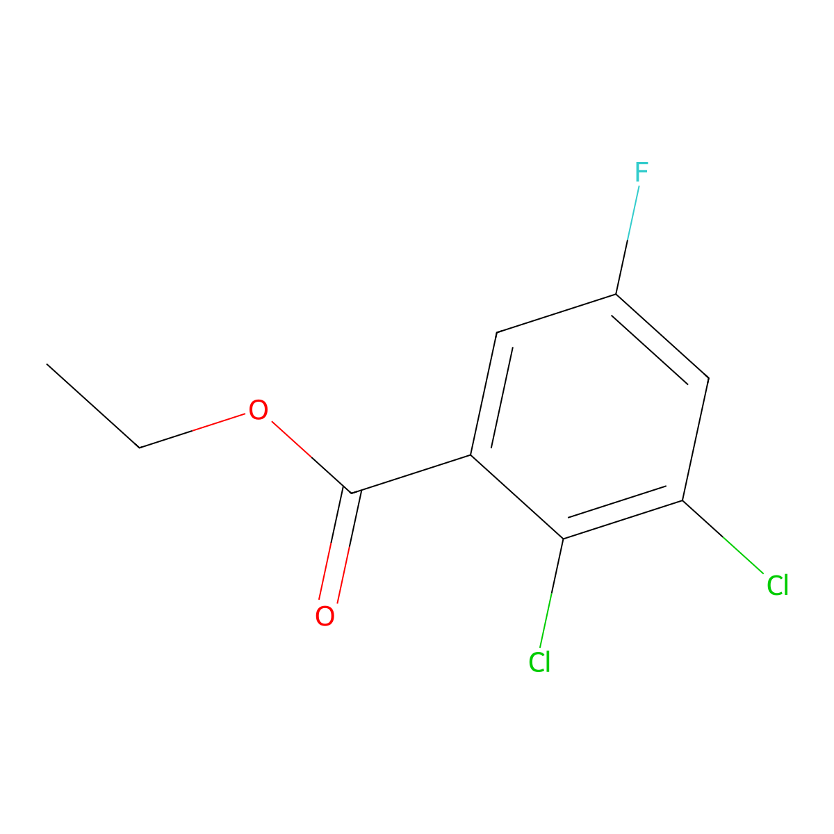 Ethyl 2,3-dichloro-5-fluorobenzoate molecular structure, CAS 1807053-15-1