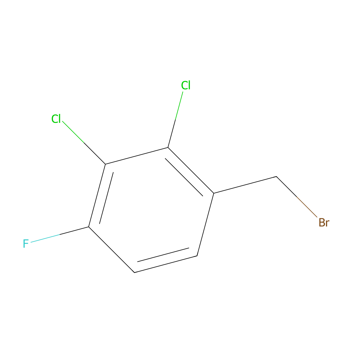 2,3-Dichloro-4-fluorobenzyl bromide molecular structure, CAS 1807053-25-3