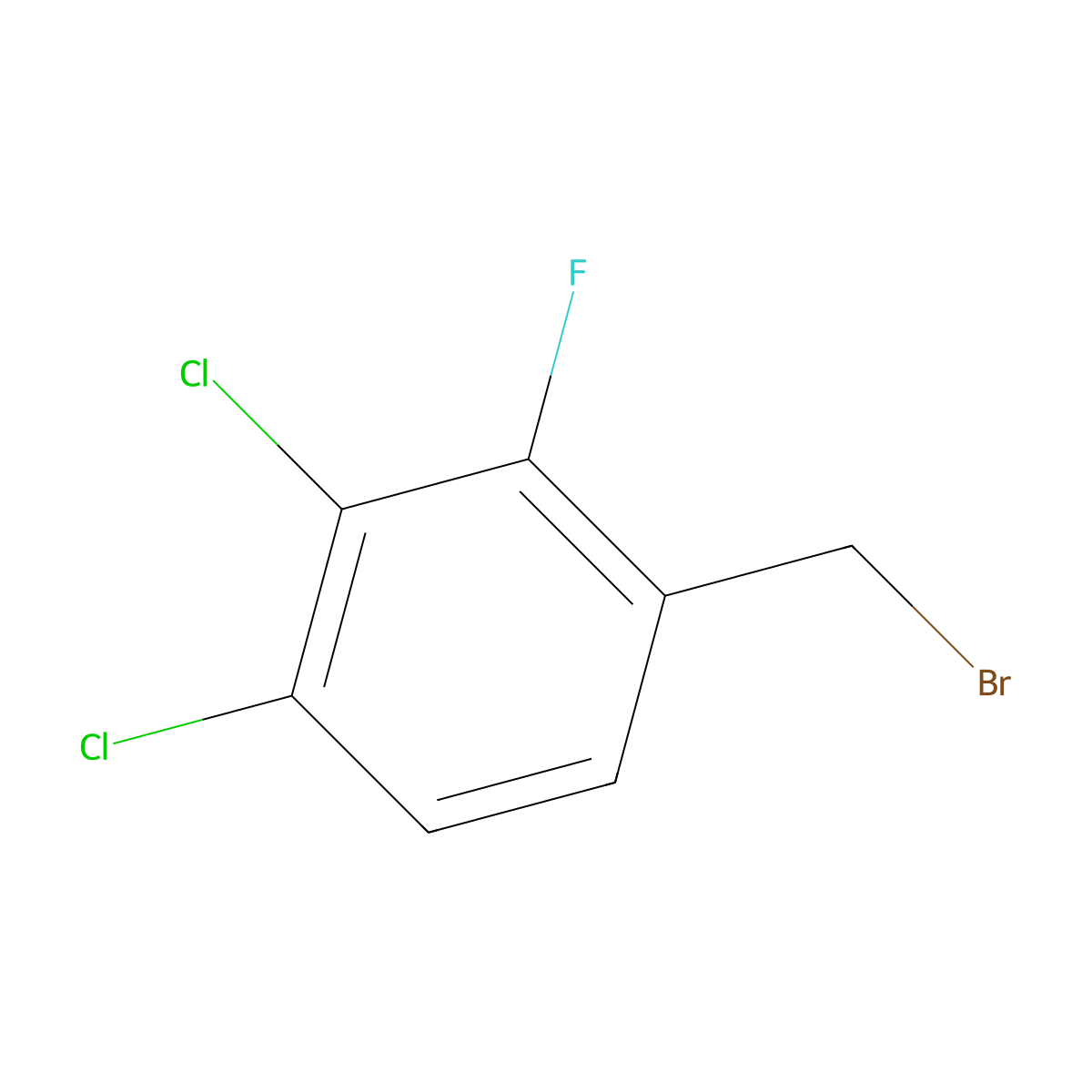 3,4-Dichloro-2-fluorobenzyl bromide molecular structure, CAS 1807053-29-7