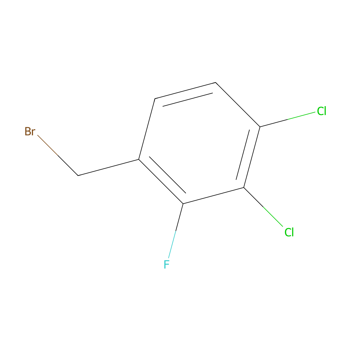 3,4-Dichloro-2-fluorobenzyl bromide molecular structure, CAS 1807053-29-7