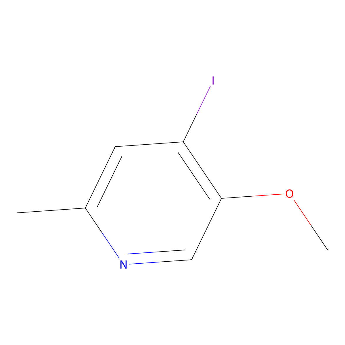 4-Iodo-5-methoxy-2-methylpyridine molecular structure, CAS 1807053-74-2
