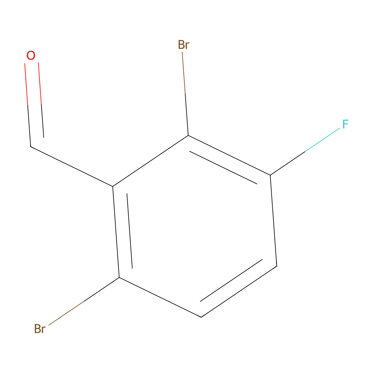 2,6-Dibromo-3-fluorobenzaldehyde molecular structure, CAS 1807055-80-6