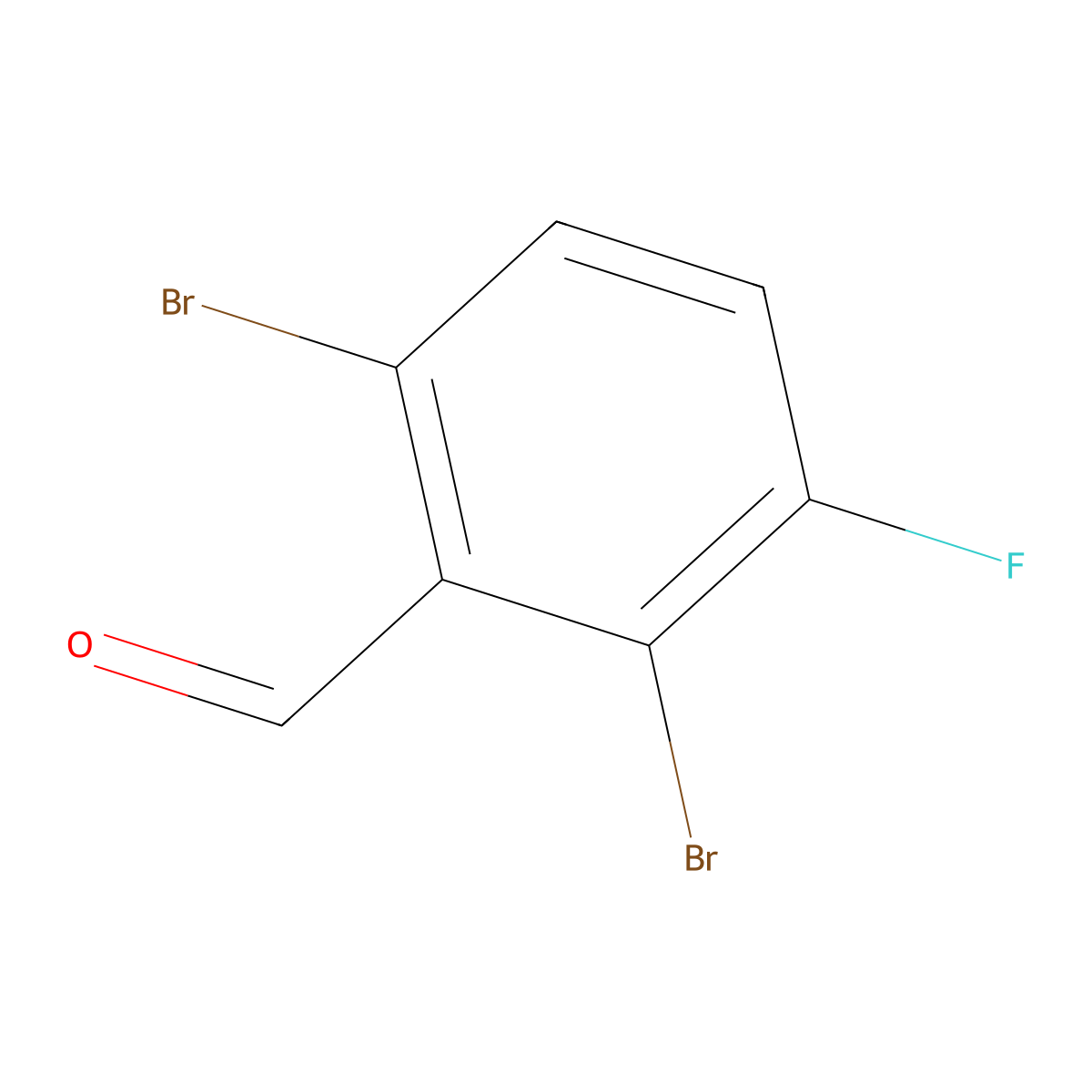 2,6-Dibromo-3-fluorobenzaldehyde molecular structure, CAS 1807055-80-6