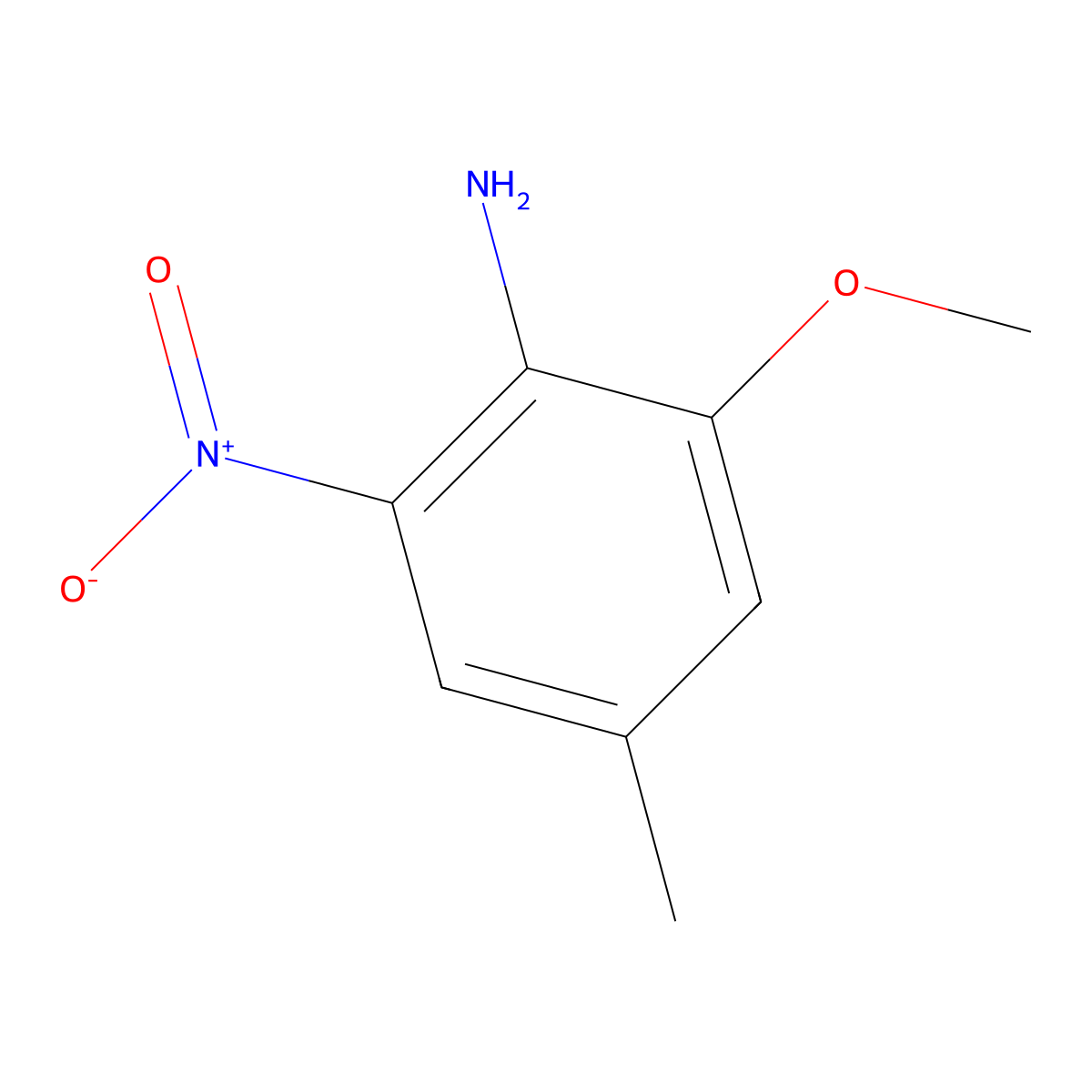 2-Methoxy-4-methyl-6-nitroaniline molecular structure, CAS 1807057-07-3