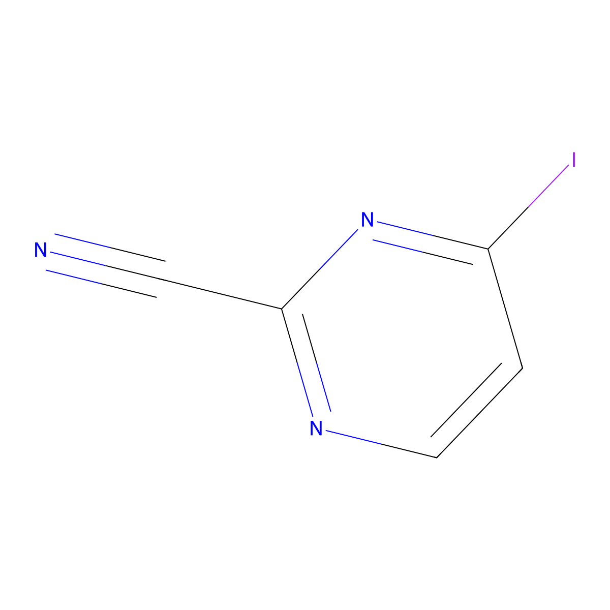 4-Iodopyrimidine-2-carbonitrile molecular structure, CAS 1807057-86-8