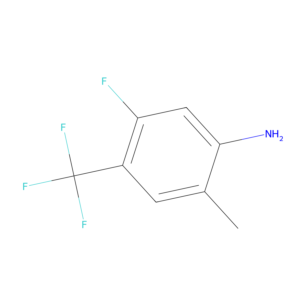 5-Fluoro-2-methyl-4-(trifluoromethyl)aniline molecular structure, CAS 1807063-18-8