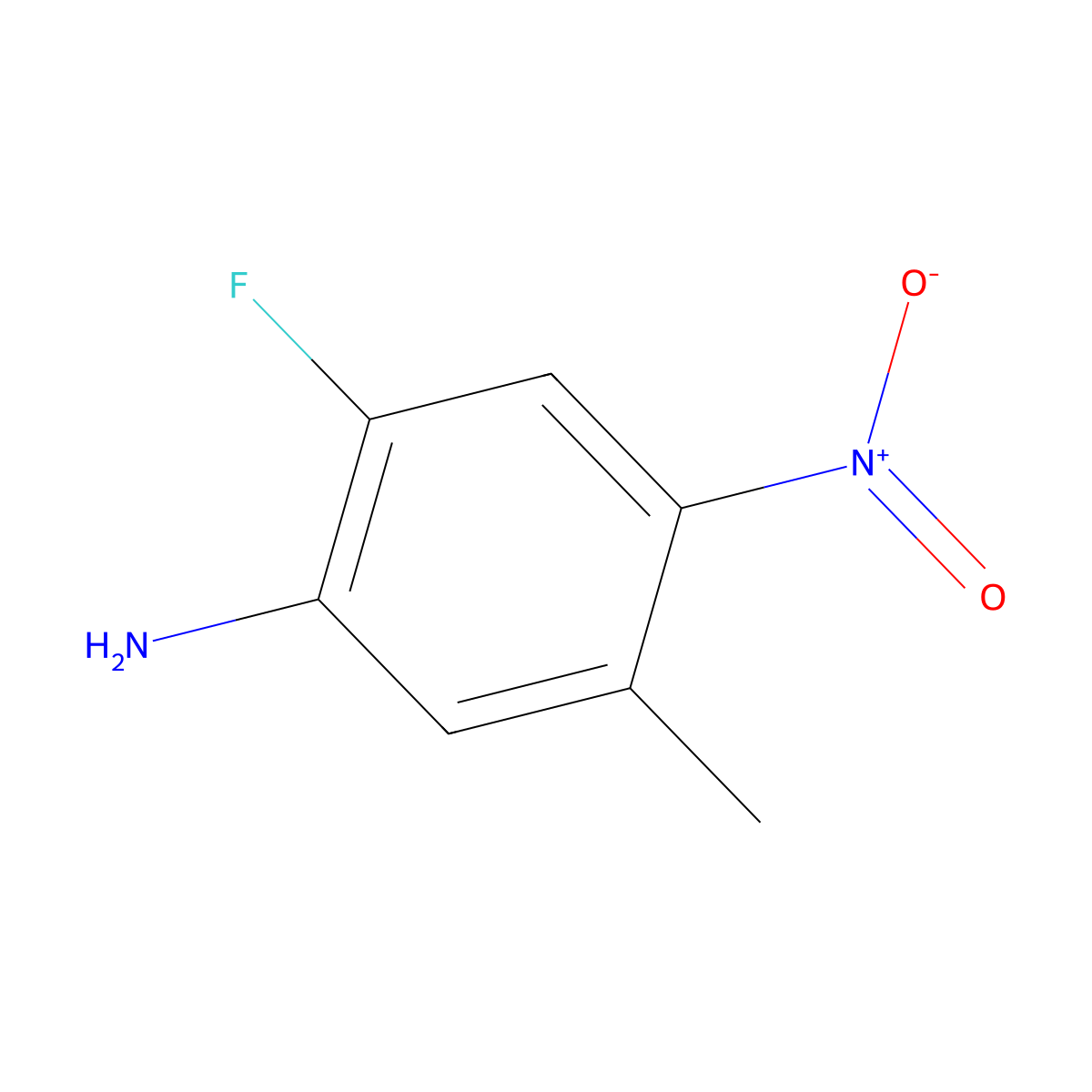 2-Fluoro-5-methyl-4-nitroaniline molecular structure, CAS 1807068-24-1