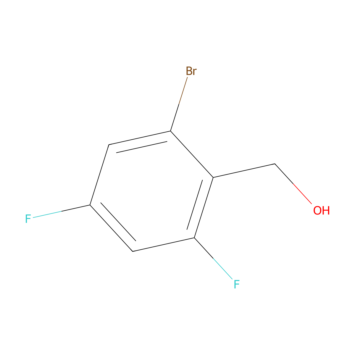 2-Bromo-4,6-difluorobenzyl alcohol molecular structure, CAS 1807071-21-1