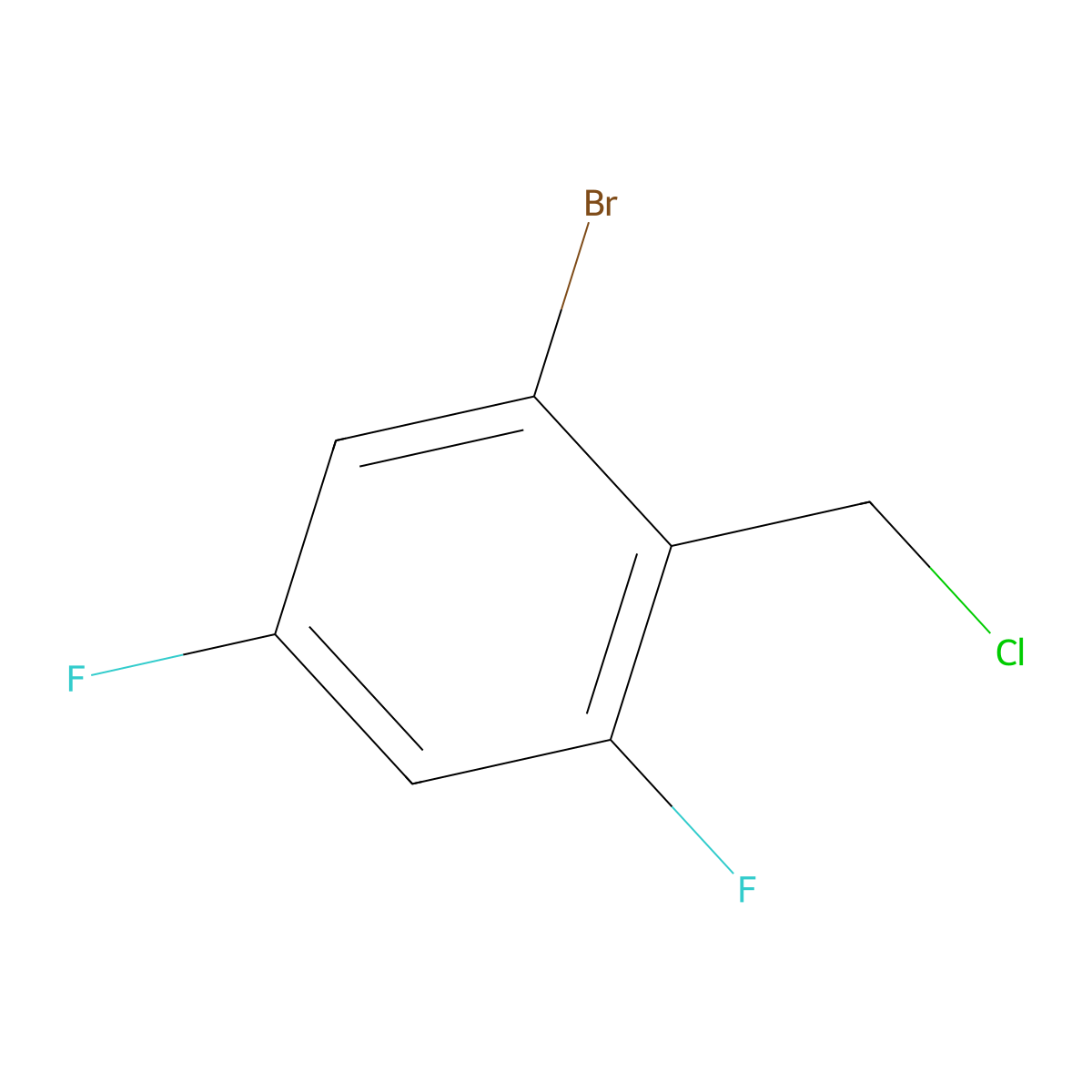 2-Bromo-4,6-difluorobenzyl chloride molecular structure, CAS 1807071-32-4