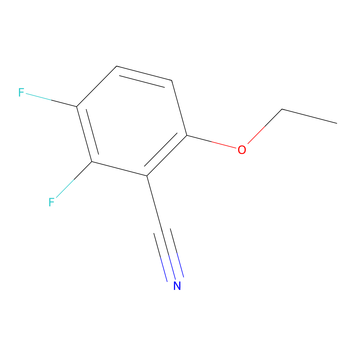 6-Ethoxy-2,3-difluorobenzonitrile molecular structure, CAS 1807084-14-5