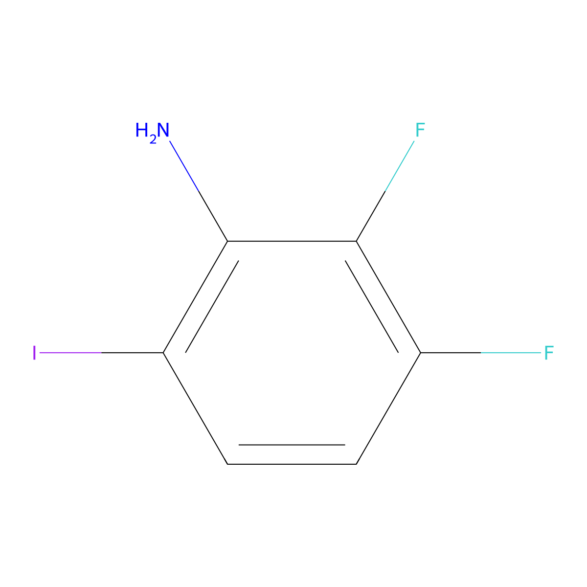 2,3-Difluoro-6-iodoaniline molecular structure, CAS 1807085-17-1