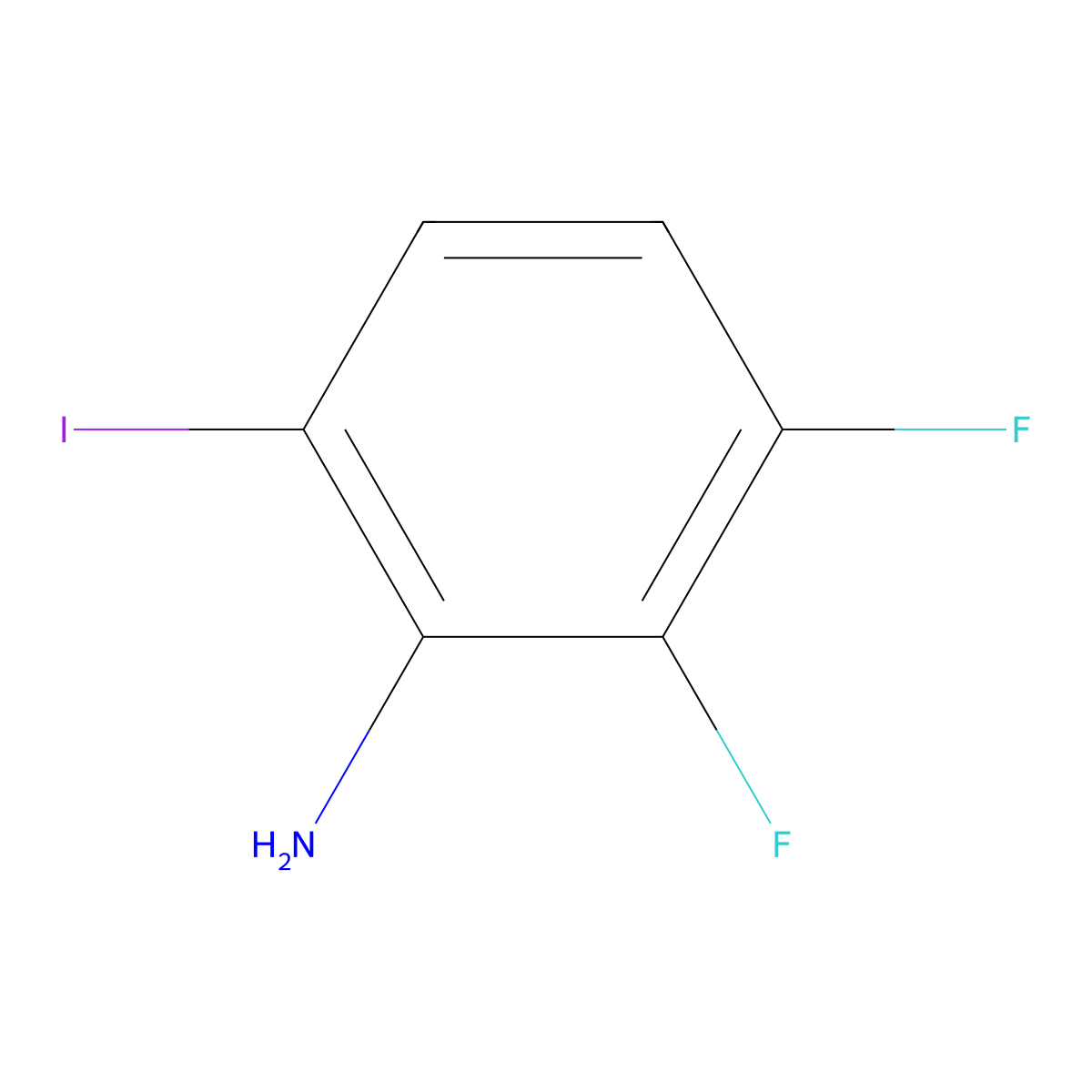 2,3-Difluoro-6-iodoaniline molecular structure, CAS 1807085-17-1