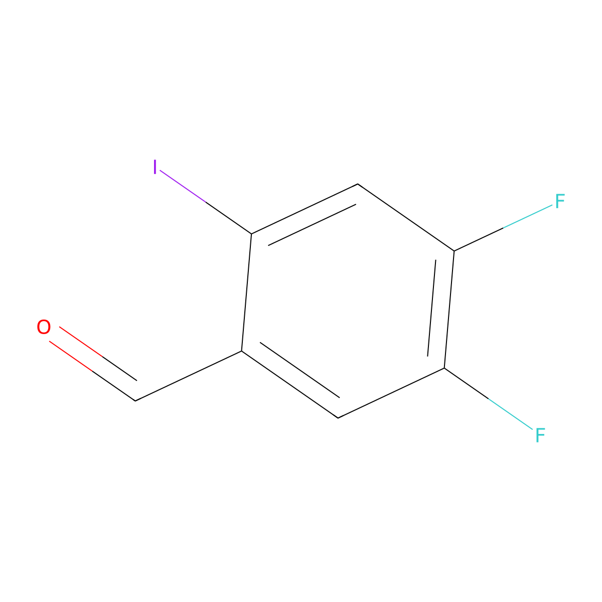 4,5-Difluoro-2-iodobenzaldehyde molecular structure, CAS 1807085-27-3