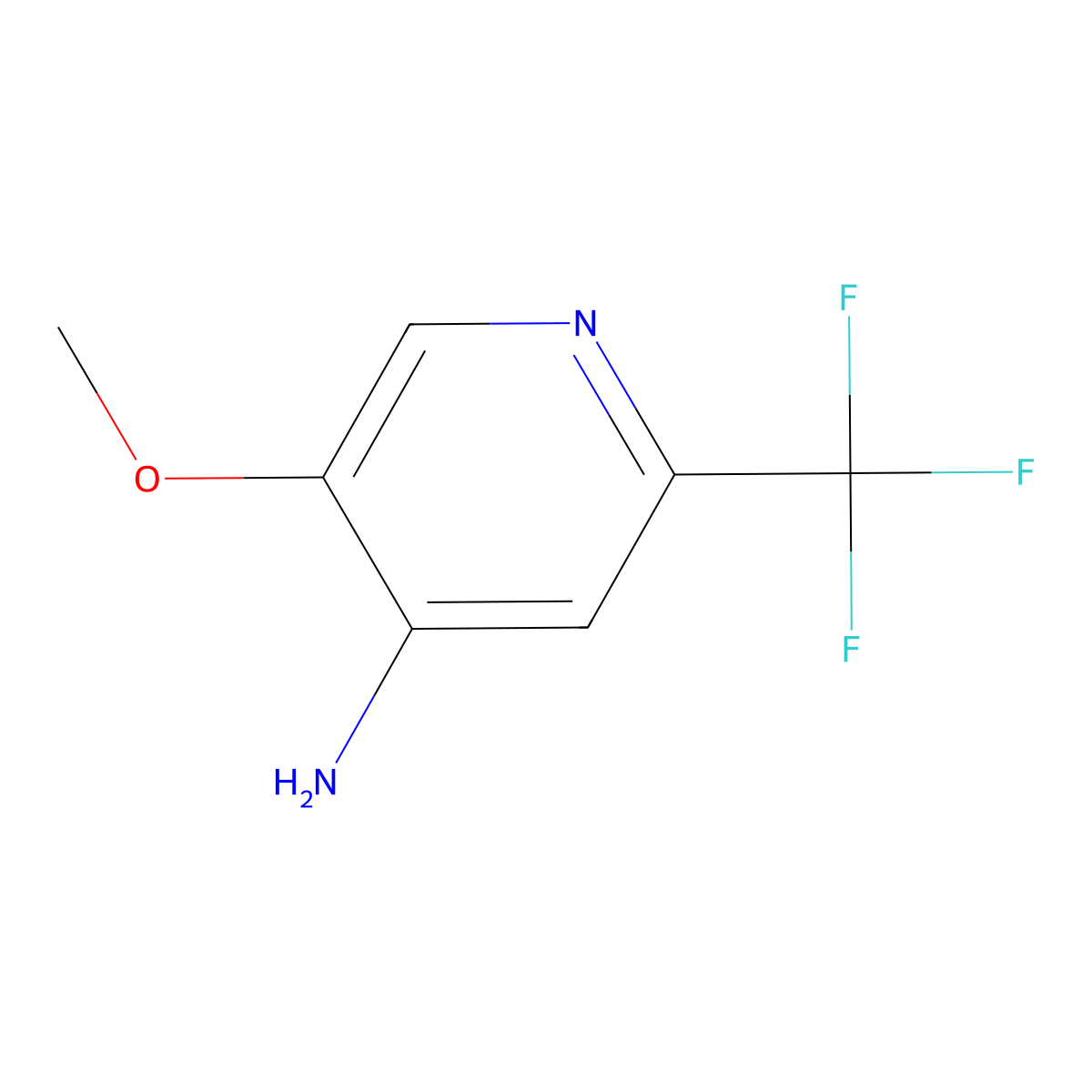 5-Methoxy-2-(trifluoromethyl)pyridin-4-amine molecular structure, CAS 1807090-45-4