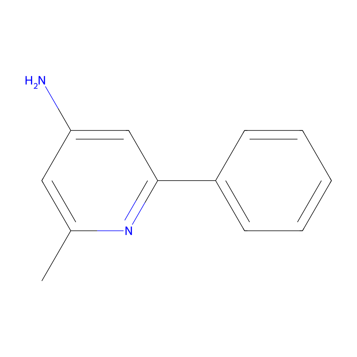 2-Methyl-6-phenylpyridin-4-amine molecular structure, CAS 1807097-13-7
