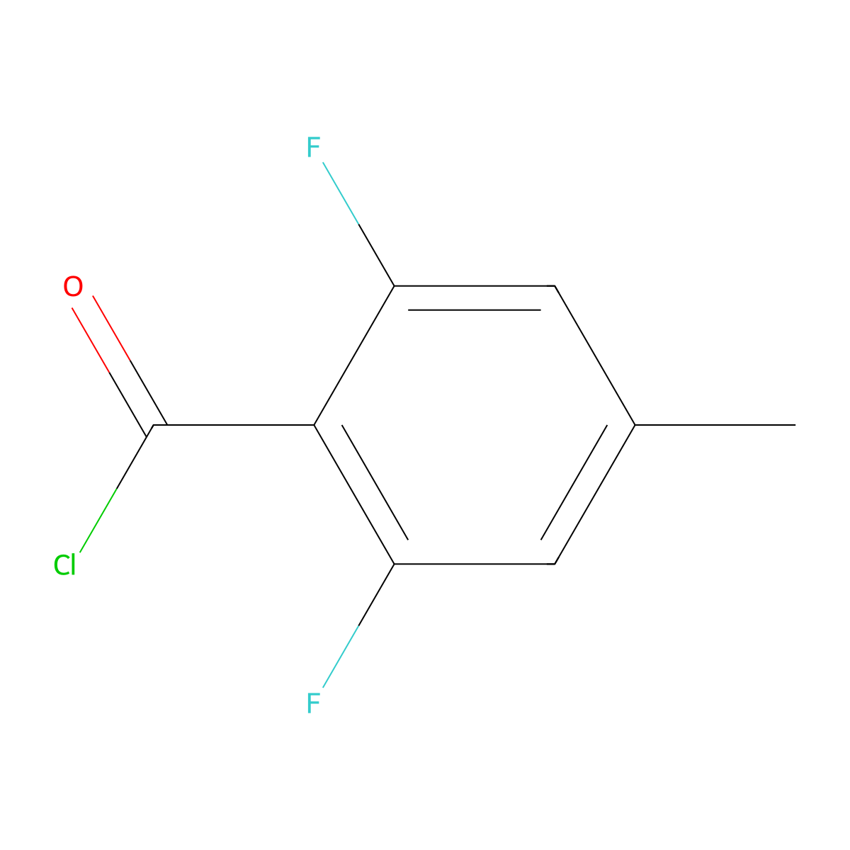 2,6-Difluoro-4-methylbenzoyl chloride molecular structure, CAS 1807099-66-6