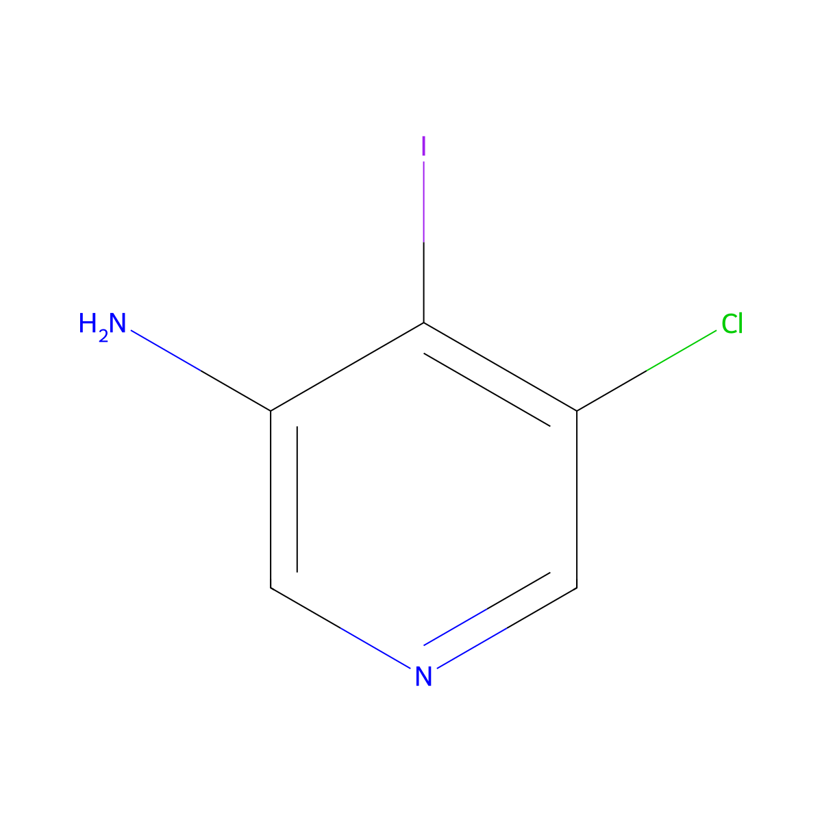 3-Amino-5-chloro-4-iodopyridine molecular structure, CAS 1807099-93-9
