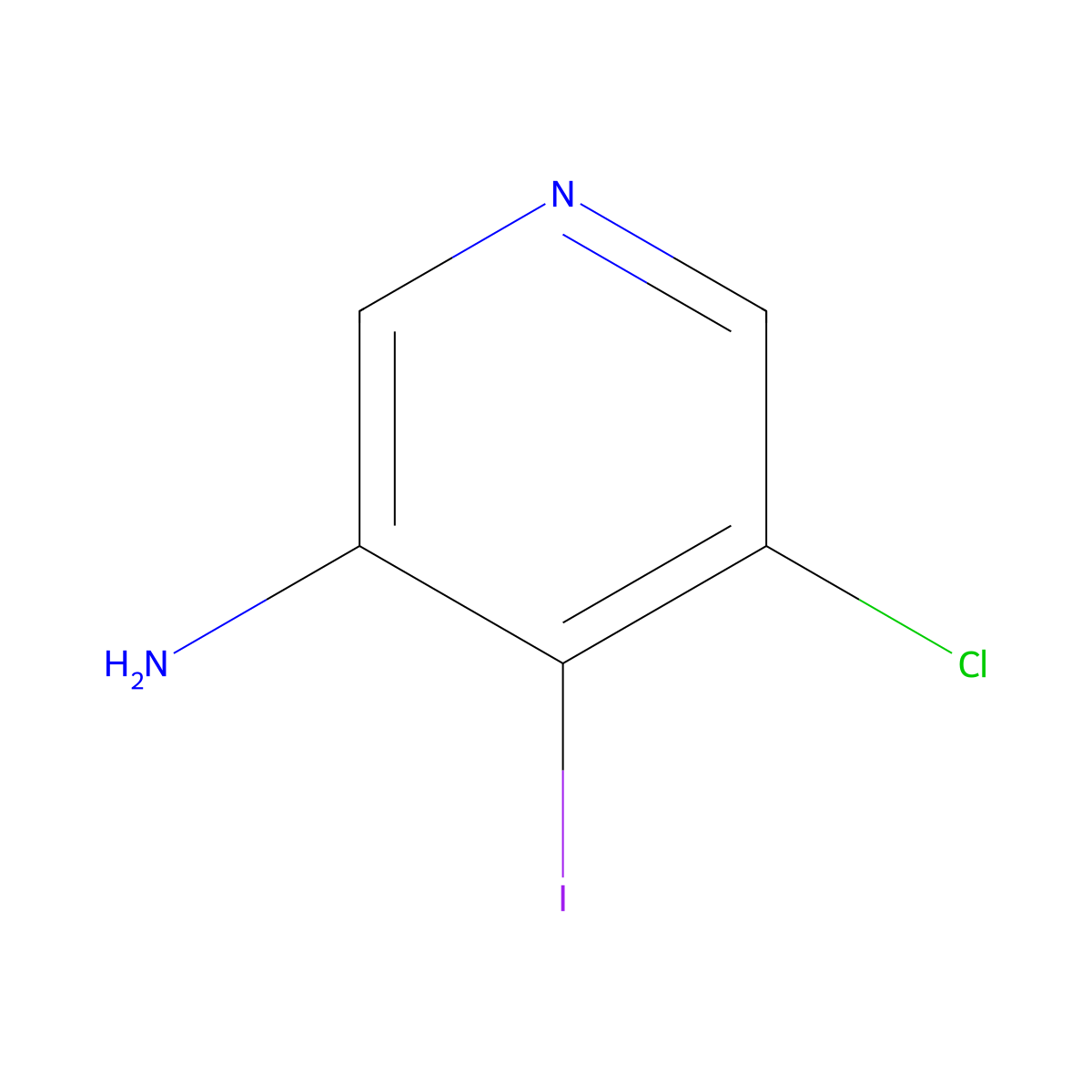 3-Amino-5-chloro-4-iodopyridine molecular structure, CAS 1807099-93-9