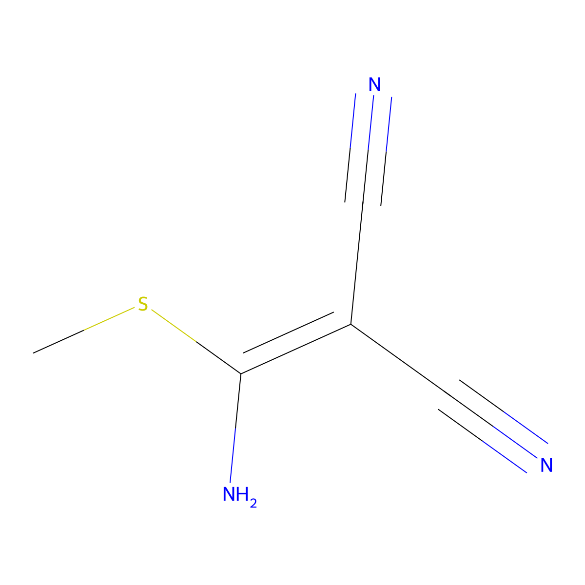 2-(Amino(methylthio)methylene)malononitrile molecular structure, CAS 18071-20-0