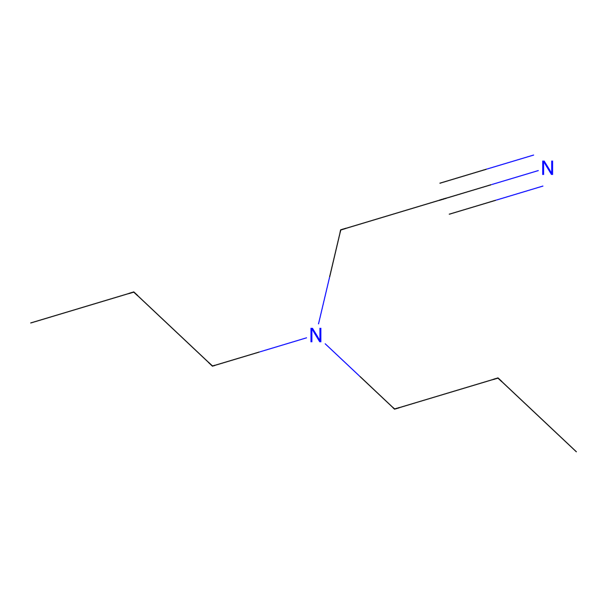 Dipropylaminoacetonitrile molecular structure, CAS 18071-35-7