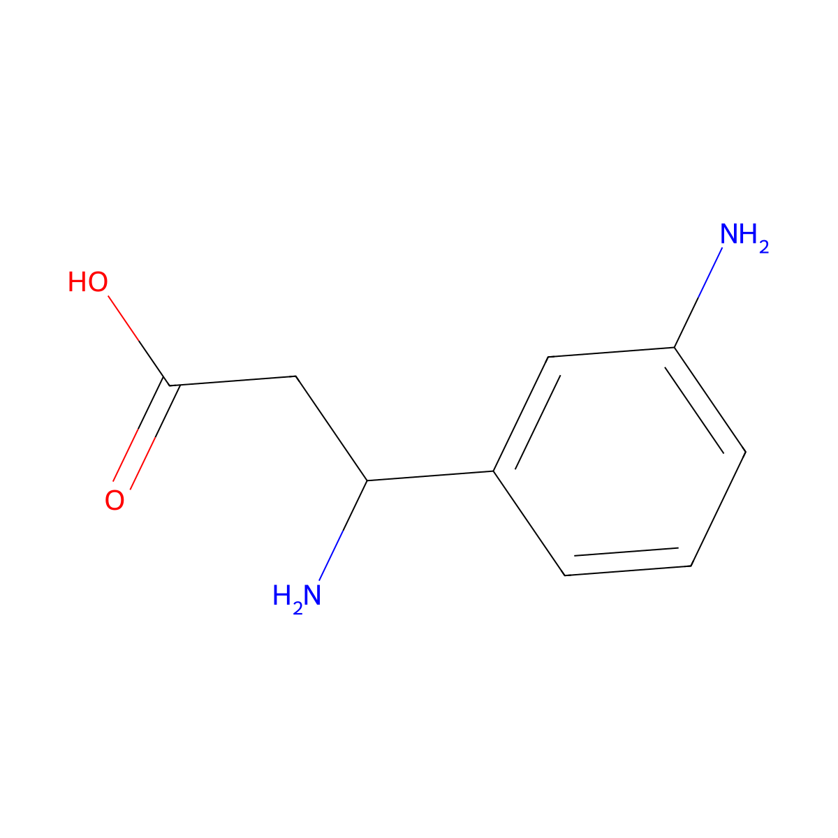 3-Amino-3-(3-amino-phenyl)-propionic acid molecular structure, CAS 18071-62-0