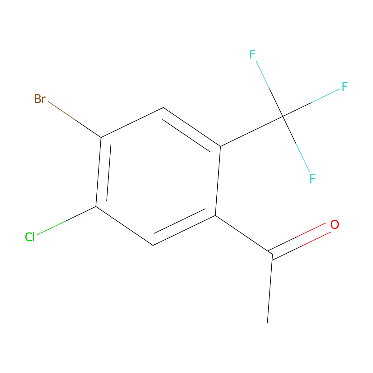 4'-Bromo-5'-chloro-2'-(trifluoromethyl)acetophenone molecular structure, CAS 1807114-58-4