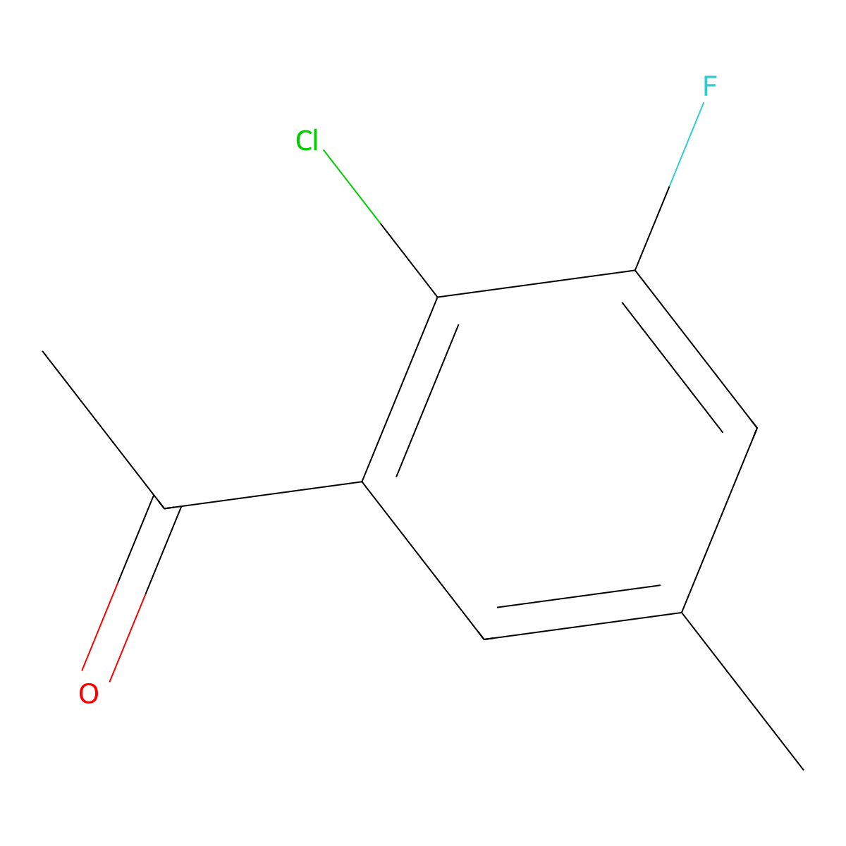 Ethanone, 1-(2-chloro-3-fluoro-5-methylphenyl)- molecular structure, CAS 1807116-09-1